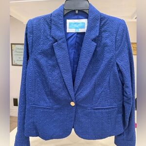 Draper James Royal Blue Textured Blazer